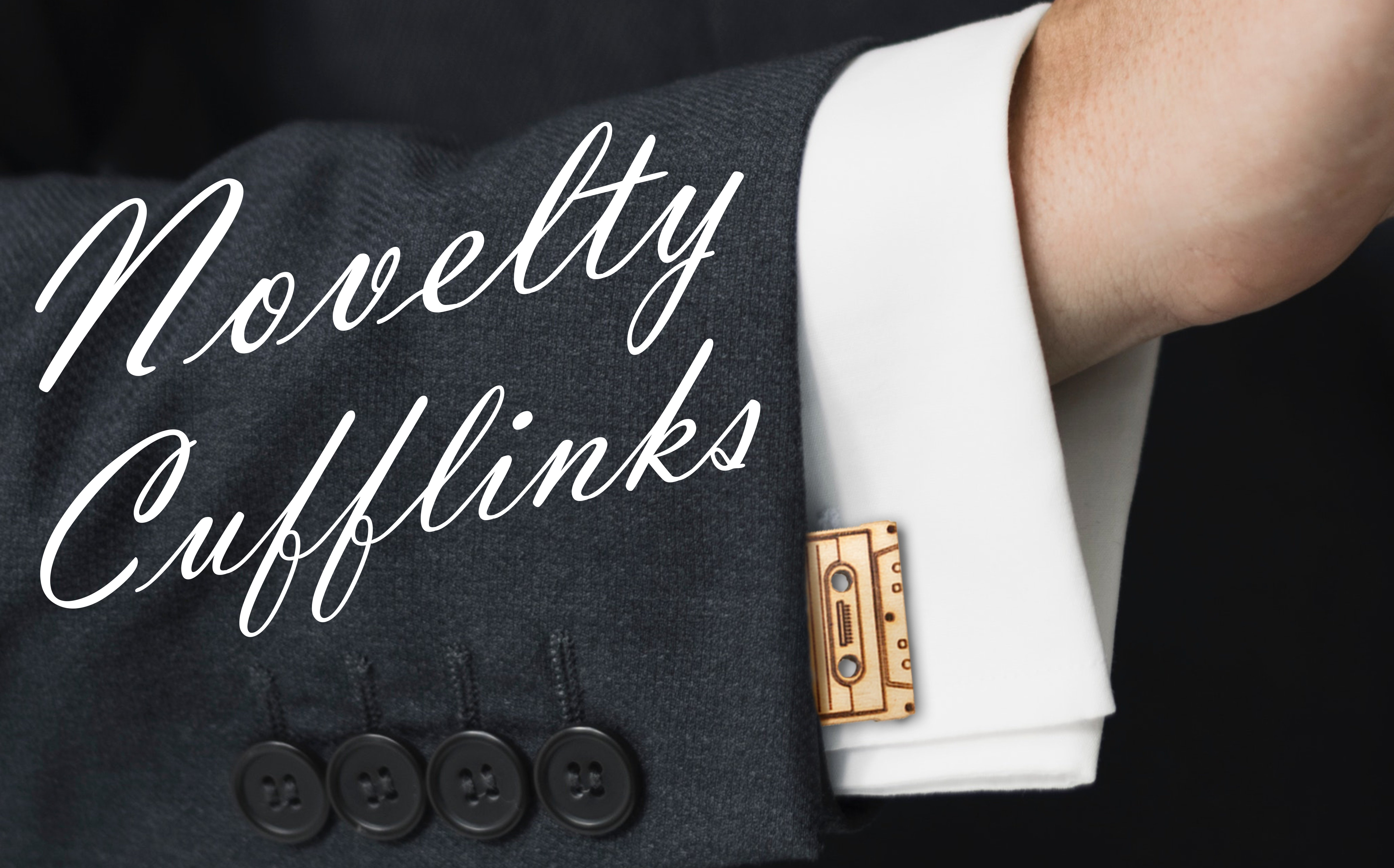 novelty lasercut cufflinks hero